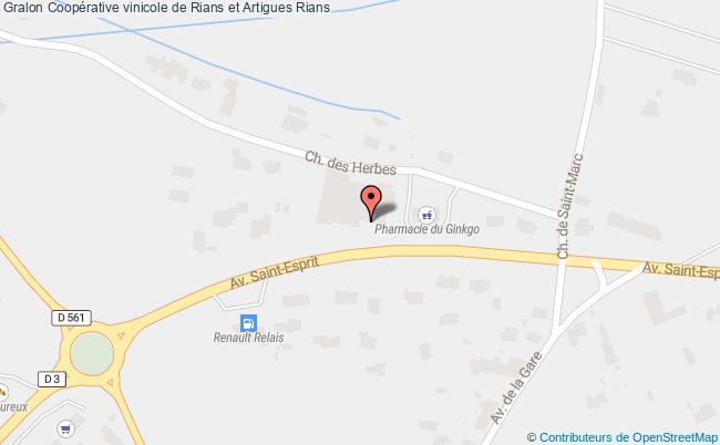 plan Coopérative Vinicole De Rians Et Artigues Rians Rians