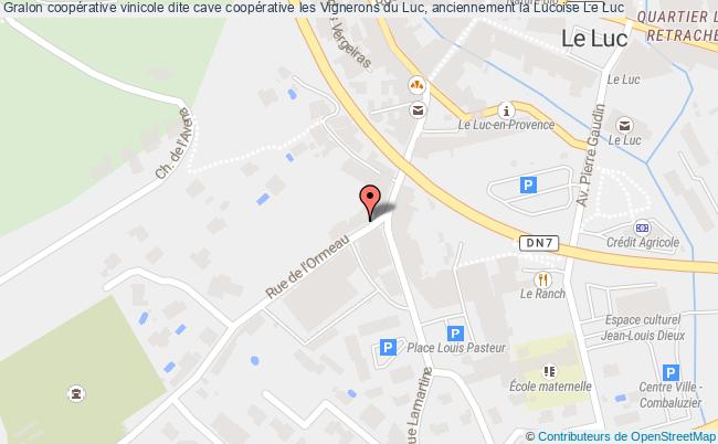 plan Coopérative Vinicole Dite Cave Coopérative Les Vignerons Du Luc, Anciennement La Lucoise Le Luc Le Luc