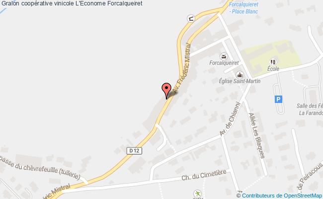 plan Coopérative Vinicole L'econome Forcalqueiret Forcalqueiret