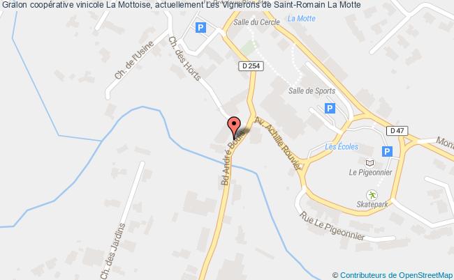 plan Coopérative Vinicole La Mottoise, Actuellement Les Vignerons De Saint-romain La Motte La Motte