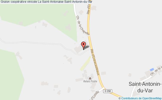 plan Coopérative Vinicole La Saint-antonaise Saint-antonin-du-var Saint-Antonin-du-Var