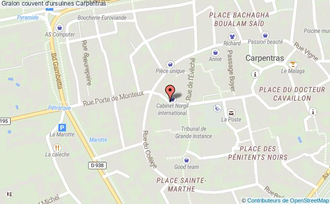 plan Couvent D'ursulines Carpentras Carpentras