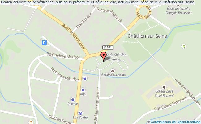 plan Couvent De Bénédictines, Puis Sous-préfecture Et Hôtel De Ville, Actuellement Hôtel De Ville Châtillon-sur-seine Châtillon-sur-Seine