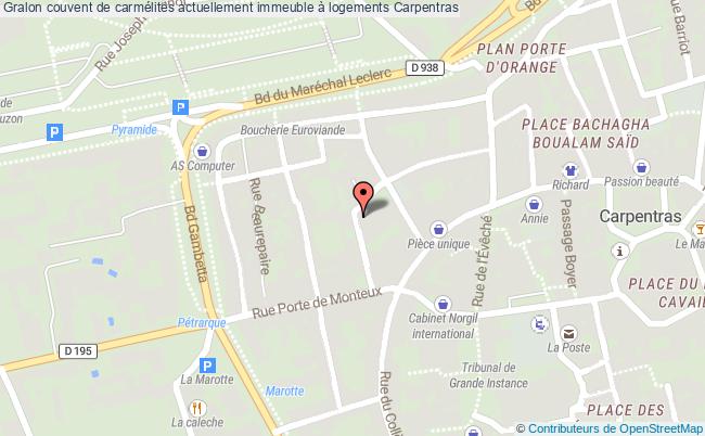 plan Couvent De Carmélites Actuellement Immeuble à Logements Carpentras Carpentras