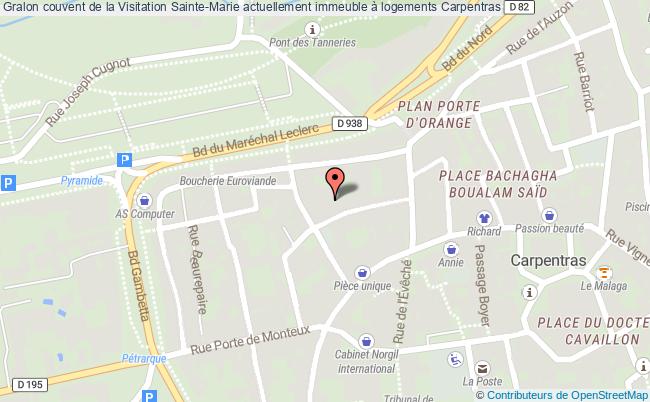 plan Couvent De La Visitation Sainte-marie Actuellement Immeuble à Logements Carpentras Carpentras