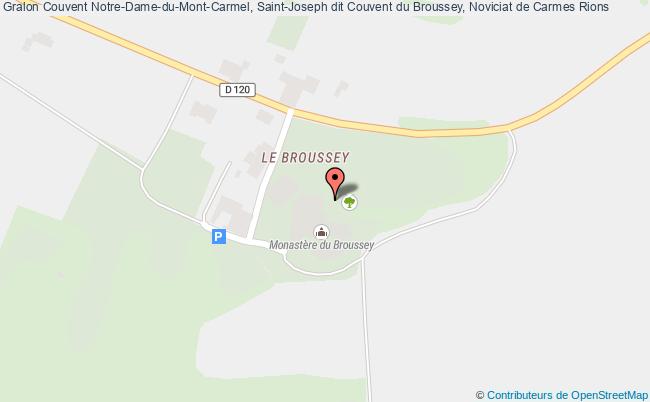 plan Couvent Notre-dame-du-mont-carmel, Saint-joseph Dit Couvent Du Broussey, Noviciat De Carmes Rions Rions
