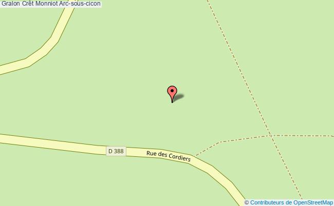 plan Crêt Monniot Arc-sous-cicon Arc-sous-cicon