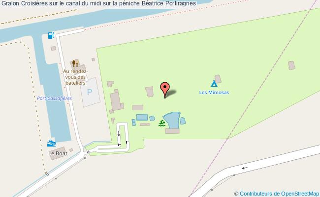 plan Croisières Sur Le Canal Du Midi Sur La Péniche Béatrice Portiragnes Portiragnes