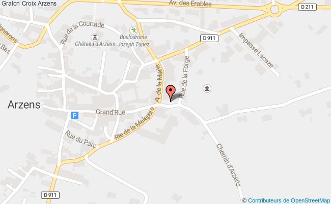 plan Croix Arzens Arzens