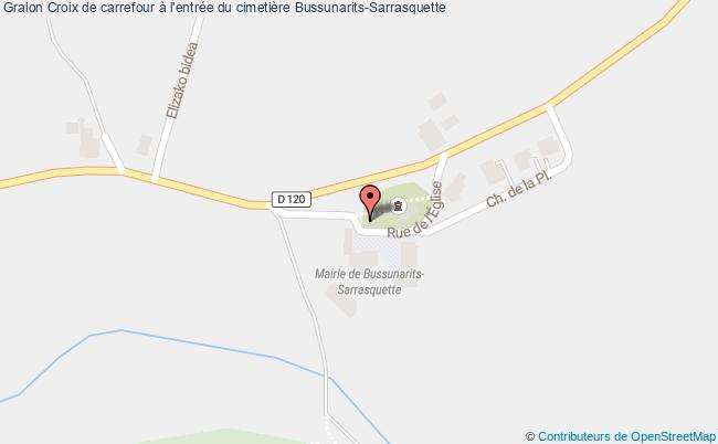 plan Croix De Carrefour à L'entrée Du Cimetière Bussunarits-sarrasquette Bussunarits-Sarrasquette