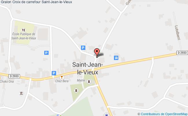 plan Croix De Carrefour Saint-jean-le-vieux Saint-Jean-le-Vieux