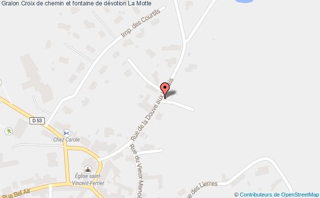 plan Croix De Chemin Et Fontaine De Dévotion La Motte La Motte