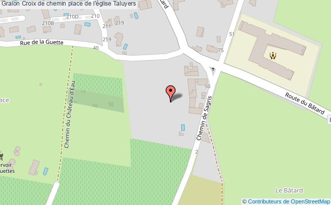 plan Croix De Chemin Place De L'église Taluyers Taluyers
