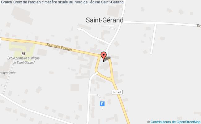 plan Croix De L'ancien Cimetière Située Au Nord De L'église Saint-gérand Saint-Gérand