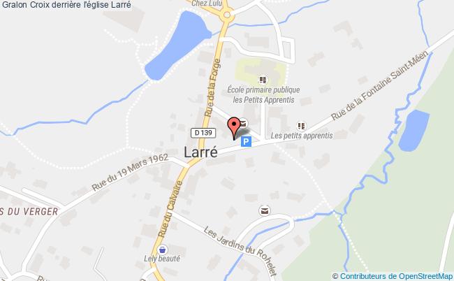 plan Croix Derrière L'église Larré Larré