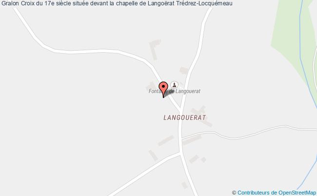 plan Croix Du 17e Siècle Située Devant La Chapelle De Langoërat Trédrez-locquémeau Trédrez-Locquémeau