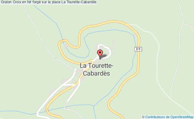 plan Croix En Fer Forgé Sur La Place La Tourette-cabardès La Tourette-Cabardès