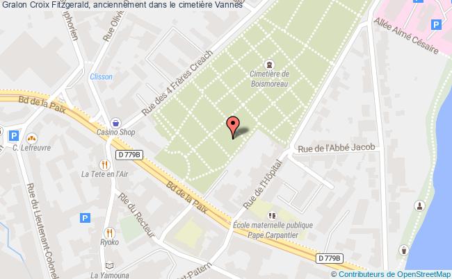 plan Croix Fitzgerald, Anciennement Dans Le Cimetière Vannes Vannes