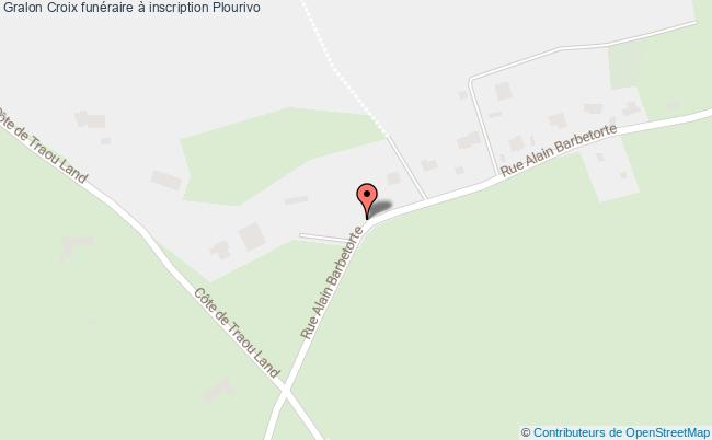 plan Croix Funéraire à Inscription Plourivo Plourivo