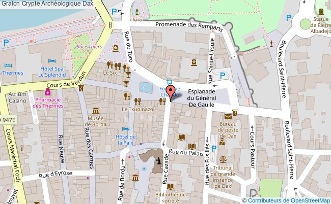 plan Crypte Archéologique Dax Dax