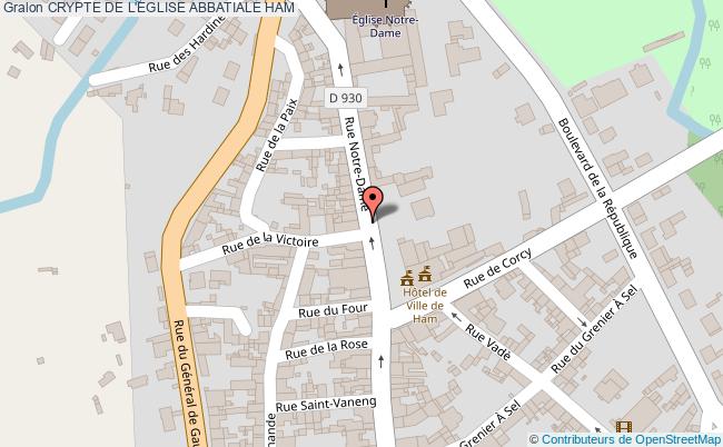 plan Crypte De L'eglise Abbatiale Ham HAM