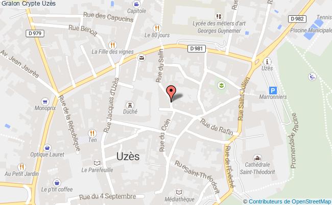 plan Crypte Uzès Uzès