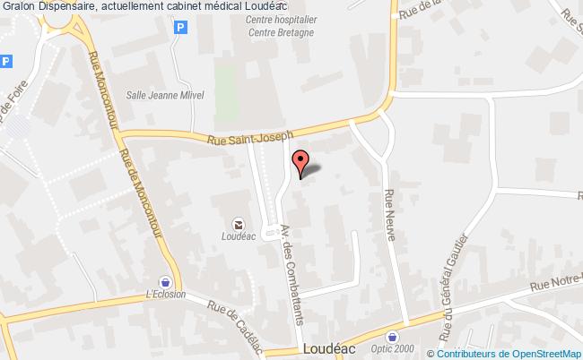 plan Dispensaire, Actuellement Cabinet Médical Loudéac Loudéac