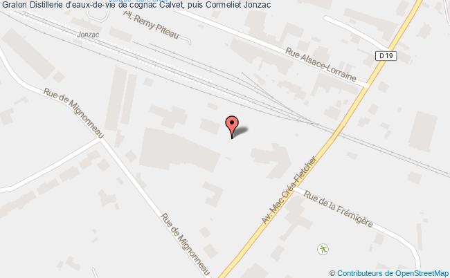 plan Distillerie D'eaux-de-vie De Cognac Calvet, Puis Cormeliet Jonzac Jonzac