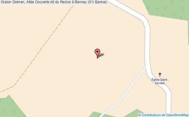 plan Dolmen, Allée Couverte Dit Du Reclus à Bannay (51) Bannay Bannay