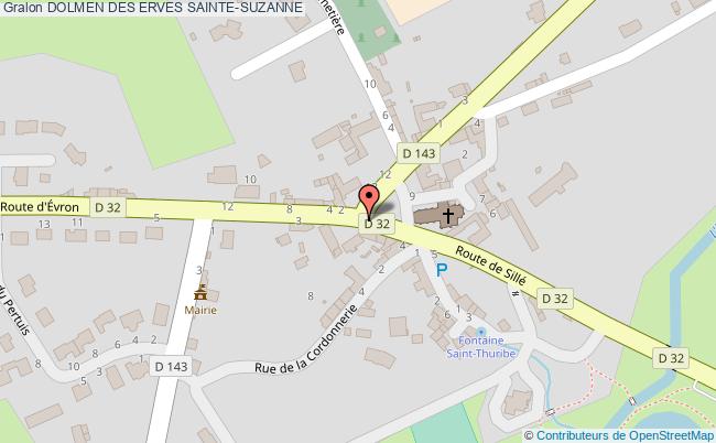 plan Dolmen Des Erves Sainte-suzanne SAINTE-SUZANNE