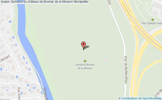 plan Domaine Du Château De Bonnier De La Mosson Montpellier Montpellier