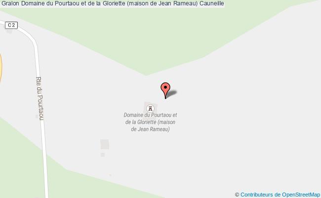 plan Domaine Du Pourtaou Et De La Gloriette (maison De Jean Rameau) Cauneille Cauneille