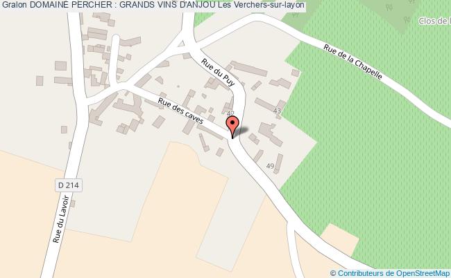 plan Domaine Percher : Grands Vins D'anjou Les Verchers-sur-layon Les Verchers-sur-layon