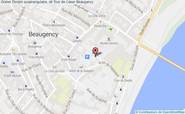 plan Donjon Quadrangulaire, Dit Tour De César Beaugency Beaugency