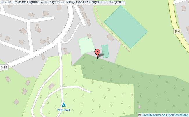 plan Ecole De Signalauze à Ruynes En Margeride (15) Ruynes-en-margeride Ruynes-en-Margeride