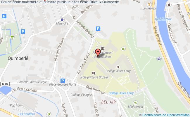 plan école Maternelle Et Primaire Publique Dites école Brizeux Quimperlé Quimperlé