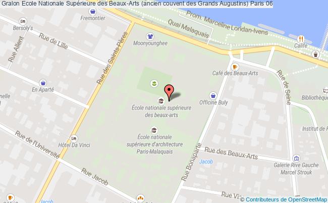 plan Ecole Nationale Supérieure Des Beaux-arts (ancien Couvent Des Grands Augustins) Paris 06 Paris 06