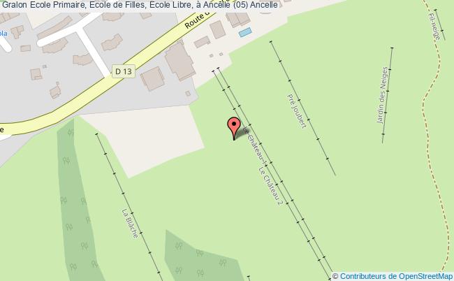 plan Ecole Primaire, Ecole De Filles, Ecole Libre, à Ancelle (05) Ancelle Ancelle