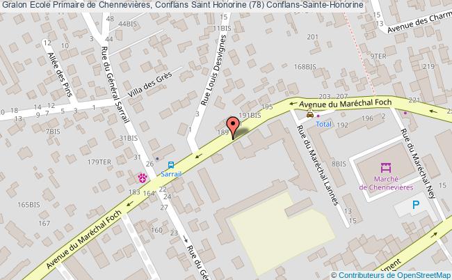 plan Ecole Primaire De Chennevières, Conflans Saint Honorine (78) Conflans-sainte-honorine Conflans-Sainte-Honorine