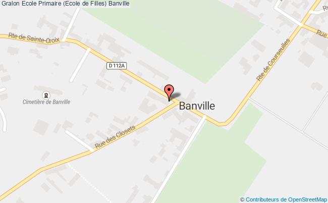 plan Ecole Primaire (ecole De Filles) Banville Banville