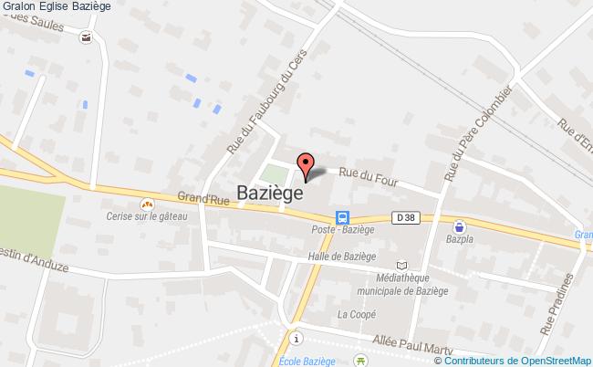 plan Eglise Baziège Baziège