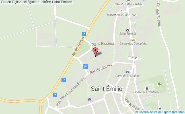 plan Eglise Collégiale Et Cloître Saint-emilion Saint-Emilion