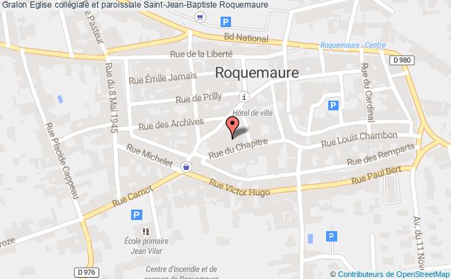 plan Eglise Collégiale Et Paroissiale Saint-jean-baptiste Roquemaure Roquemaure