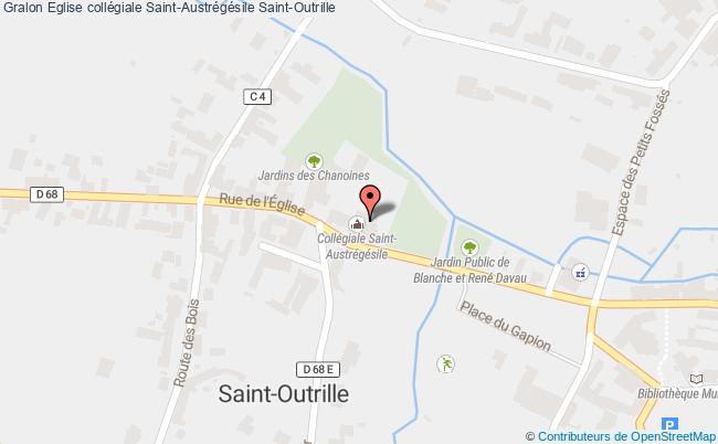 plan Eglise Collégiale Saint-austrégésile Saint-outrille Saint-Outrille
