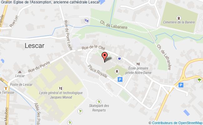 plan Eglise De L'assomption, Ancienne Cathédrale Lescar Lescar