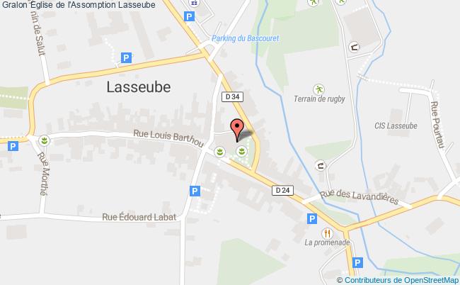 plan Eglise De L'assomption Lasseube Lasseube