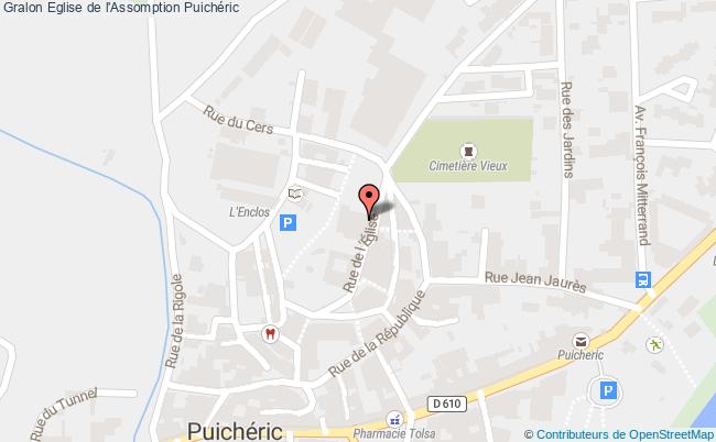 plan Eglise De L'assomption Puichéric Puichéric