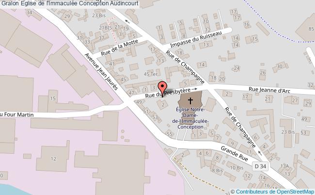 plan Eglise De L'immaculée Conception Audincourt Audincourt