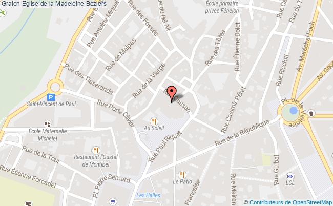 plan Eglise De La Madeleine Béziers Béziers