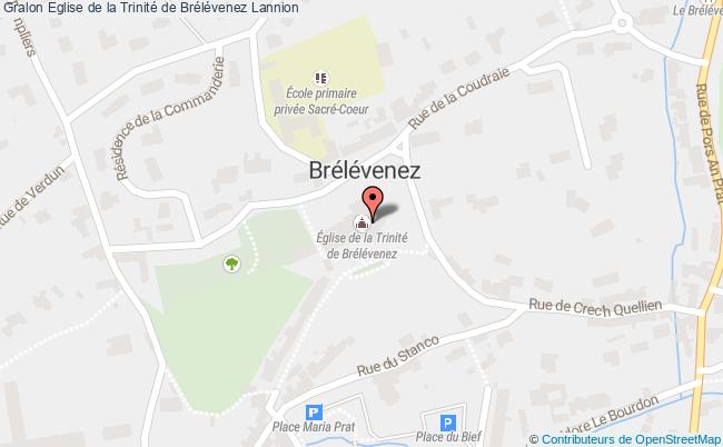 plan Eglise De La Trinité De Brélévenez Lannion Lannion
